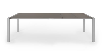Table extensible Sushi, Fenix gris London avec bord noir, L 177-271 x l 100 cm, Aluminium andoisé
