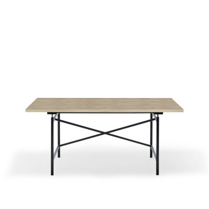 Table Eiermann 1 M (réglage mécanique de la hauteur), Chêne naturel, 160 x 80 cm, Noir
