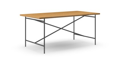 Table à manger Eiermann 2, Chêne naturel, 160 x 83 cm, Noir