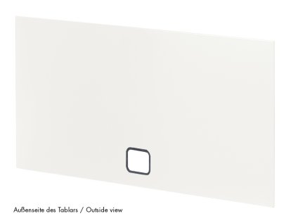 Paroi USM Haller avec passe-câbles, 75 x 35 cm, Blanc pur RAL 9010, En bas au centre