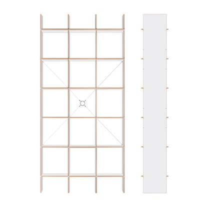 Étagère FNP 4, FU (bouleau contreplaqué) blanc