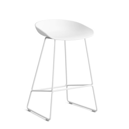 About A Stool AAS 38, Version cuisine: hauteur de l'assise 64 cm, Acier thermolaqué blanc, White 2.0