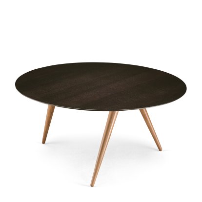 Turn, Low (H 33 x Ø 68 cm), Frêne noir, Chêne naturel