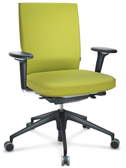 ID Soft, Mécanisme Flowmotion avec inclinaison avant et réglage de la profondeur , Avec accotoirs 3D, Piétement à 5 branches, plastique basic dark, Noir basic, Assise et dossier Silk Mesh, Avocat, Souples pour sols durs