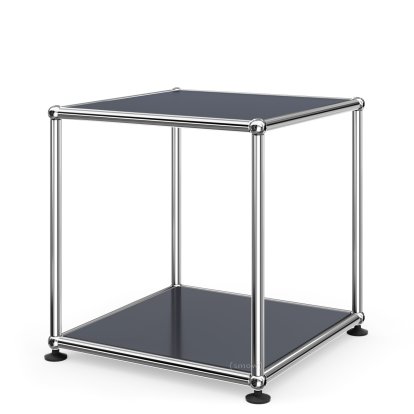 Table d'appoint 35 USM Haller, Panneaux inférieur et supérieur en métal, Anthracite RAL 7016