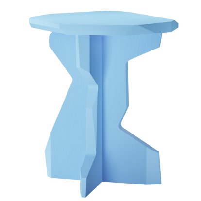 Tabouret Fels, Frêne bleu ciel