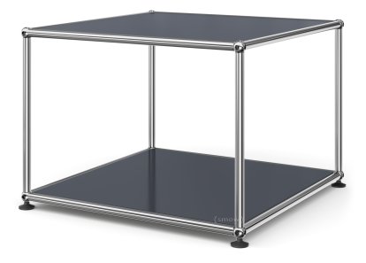 Table d'appoint 50 USM Haller, Panneaux inférieur et supérieur en métal, Anthracite RAL 7016