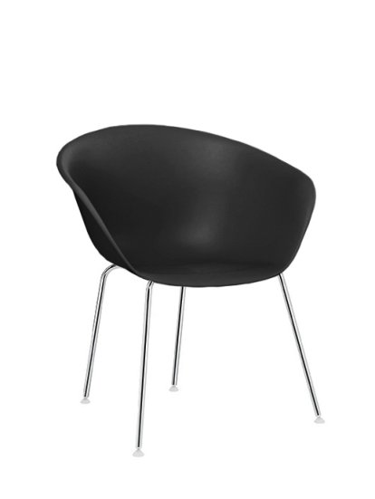 Duna 02 Tube, Chromé, Noir