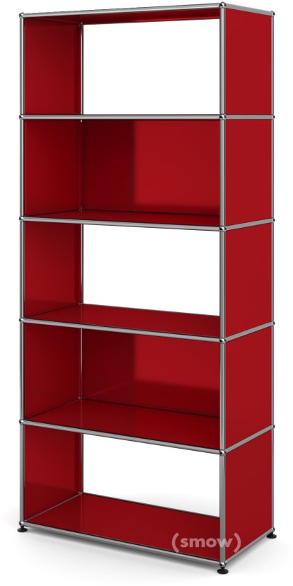 Étagère M USM Haller, 2 panneaux arrières, Rouge rubis USM
