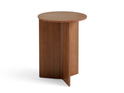 Table Slit, Bois, H 47 x Ø 35 cm, Laqué noyer 