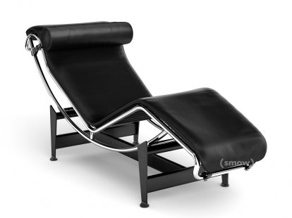 4 Chaise longue à reglage continu, Chromé, Noir graphite
