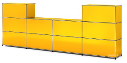 Comptoir d’accueil USM Haller version 3, Jaune or RAL 1004, 35 cm