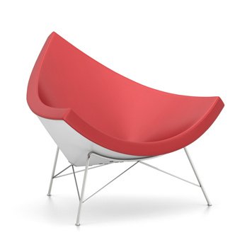 Fauteuil Coconut, Cuir (Standard), Rouge