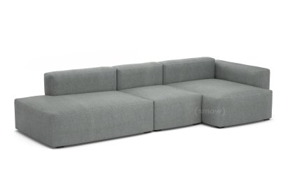Mags Soft Sofa Combinaison 4, Accotoir à droite, Hallingdal - noir/blanc