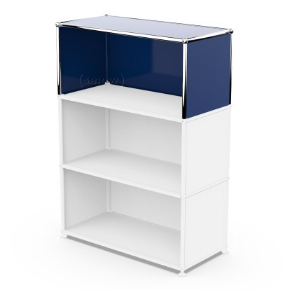 Kit d’extension verticale USM Haller 1, Bleu acier RAL 5011, 35 cm