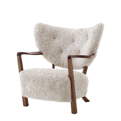 Fauteuil Wulff, Peau de mouton, Noix huilée