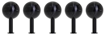 Patères Dots Stone - Lot de 5 , Nero Marquina / noir
