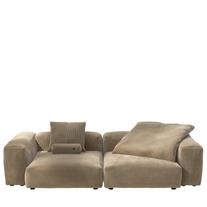 Vetsak Sofa Set 2, L, Cord velours - Sable, Avec coussin