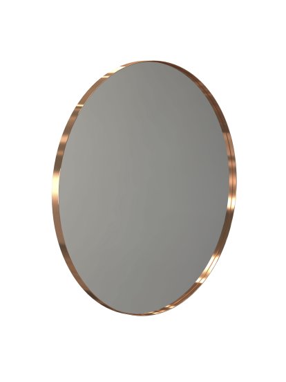 Unu Miroir rond, ø 80 cm, Cuivre brossé