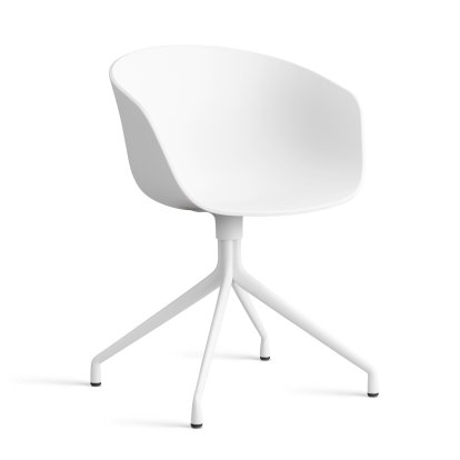 Chaise pivotante About A Chair AAC 20, White 2.0, Aluminium thermolaqué blanc