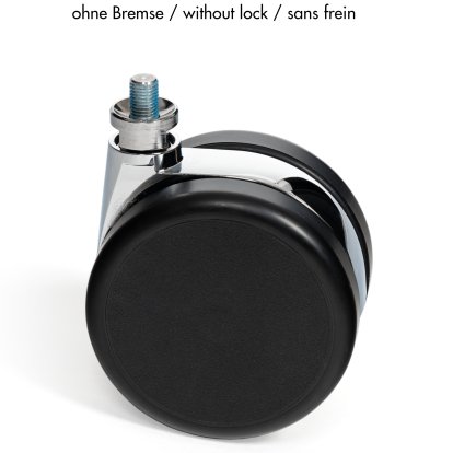 Roulettes pivotantes pour meubles USM Haller, Sans frein (Ø 75 mm)