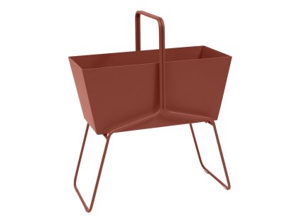 Jardinière Basket, H 84 x L 70 cm, Ocre rouge