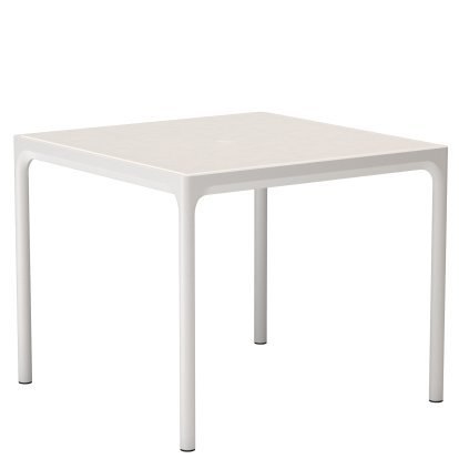 Table Four Aluminium , 90 x 90 cm, Muted White