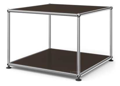 Table d'appoint 50 USM Haller, Panneaux inférieur et supérieur en métal, Marron USM