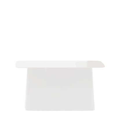 Metal Side Table, Blanc, Grande (H 35,5 x l 70 x P 31,5 cm)