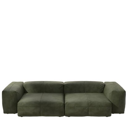 Vetsak Sofa Set 2, L, Cuir - Olive, Sans coussin