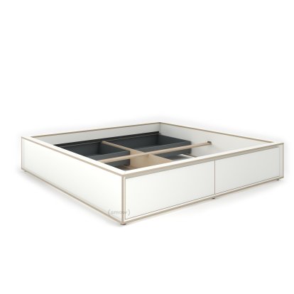 Lit Spaze, 200 x 200, Sans tête de lit, 2, CPL blanc