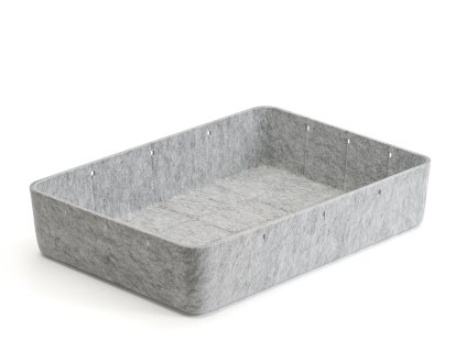 Boîte USM Inos, L 45,3 x H 9,5 cm, Gris clair, Sans séperation