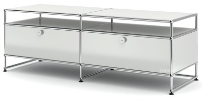 Meuble TV L USM Haller, Gris clair RAL 7035