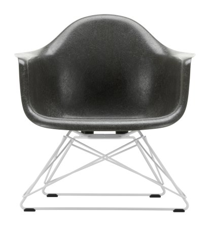Eames Fiberglass Armchair LAR, Eames elephant hide grey, Blanc