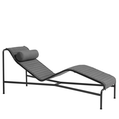 Chaise Longue Palissade , Anthracite, Avec coussin, Avec coussin pour la nuque