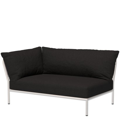 Canapé d'angle gauche Level 2, Muted White, Charbon