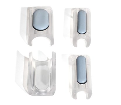 Patins pour chaises cantilever Tecta (set de 4), 2 x tubes aplatis, 2 x tubes ronds