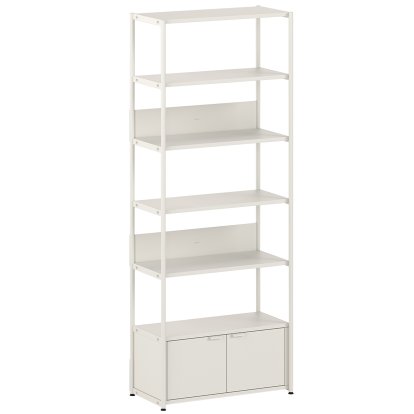 Étagère Unit en acier, 215 m , 1 x porte double, Blanc crème