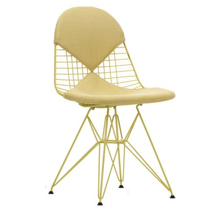 Coussin pour Wire Chair (DKR/DKX/DKW/DKL/LKR), Coussin pour assise et dossier (Bikini), Apollo, Jaune doré / blanc