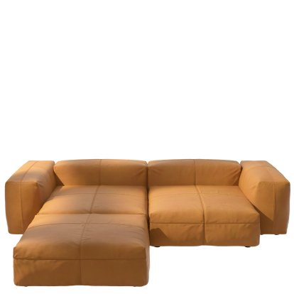 Vetsak Sofa Set 3, Cuir - Marron, Sans coussin