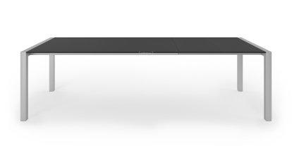 Table extensible Sushi, Fenix noir avec bord noir, L 177-271 x l 100 cm, Aluminium andoisé