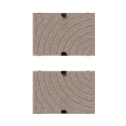 Soft Panel USM Haller Mono pour étagère USM, 50 cm x 35 cm, Taupe, Courbes