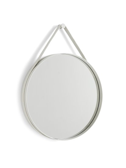 Miroir Strap No 2, ø 50 cm, Gris clair