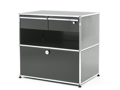 Meuble mixte Sideboard Office M USM Haller, Gris moyen RAL 7005