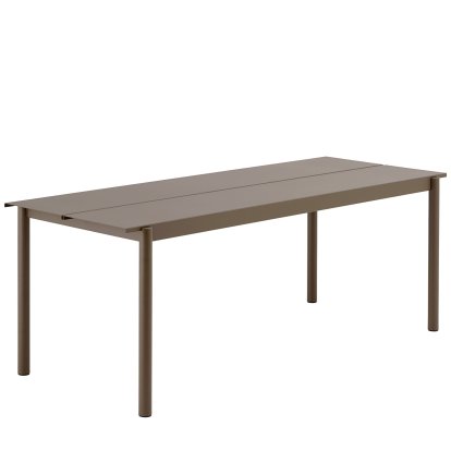Table Linear Steel, L 200 x l 75 cm, Taupe