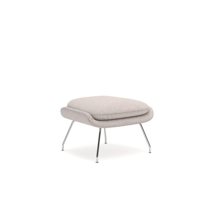 Womb Ottoman , Moyen (H 35cm / l 53cm / P 44cm), Tissu Curly - Ivoire