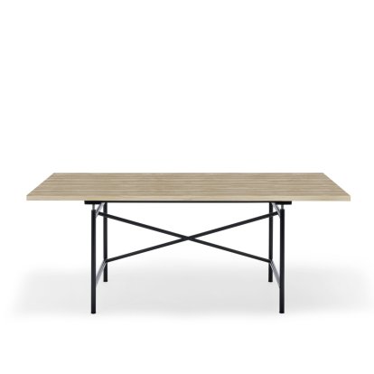Table Eiermann 1 M (réglage mécanique de la hauteur), Chêne naturel, 180 x 90 cm, Noir