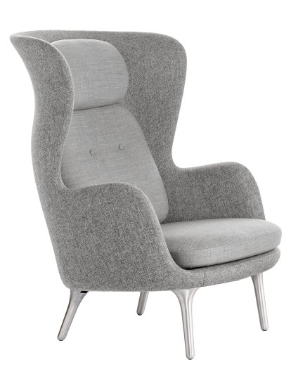 Fauteuil Ro, Gris clair , Sans repose-pied