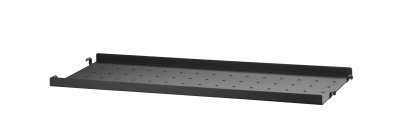 Planche métal String System, 58 x 20 cm, Rebord bas, Noir