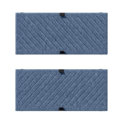 USM Haller Soft Panel Mono pour étagère USM, 75 cm x 35 cm, Bleu, Diagonales